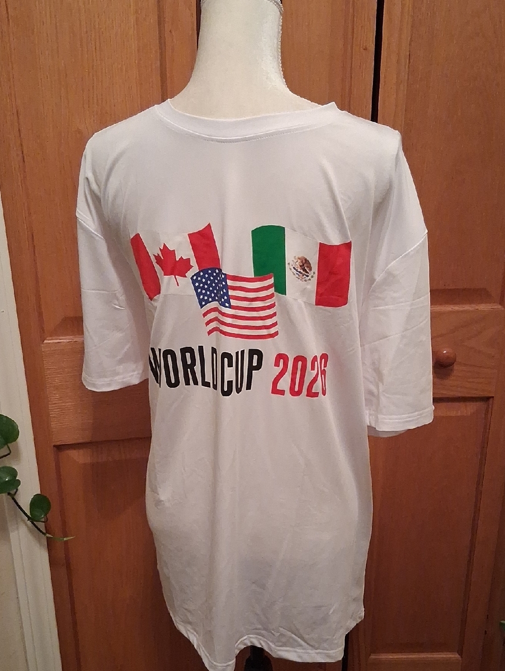Unisex 2026 World Cup White Graphic Tee with Flags